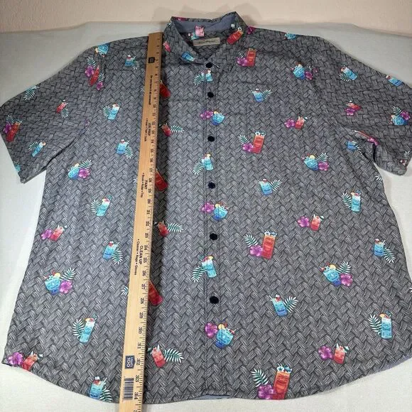 Tommy Bahama Islandzone Coconut Point Tiki Cocktails Camp Shirt Sz 3XL Vacation - Picture 14 of 14